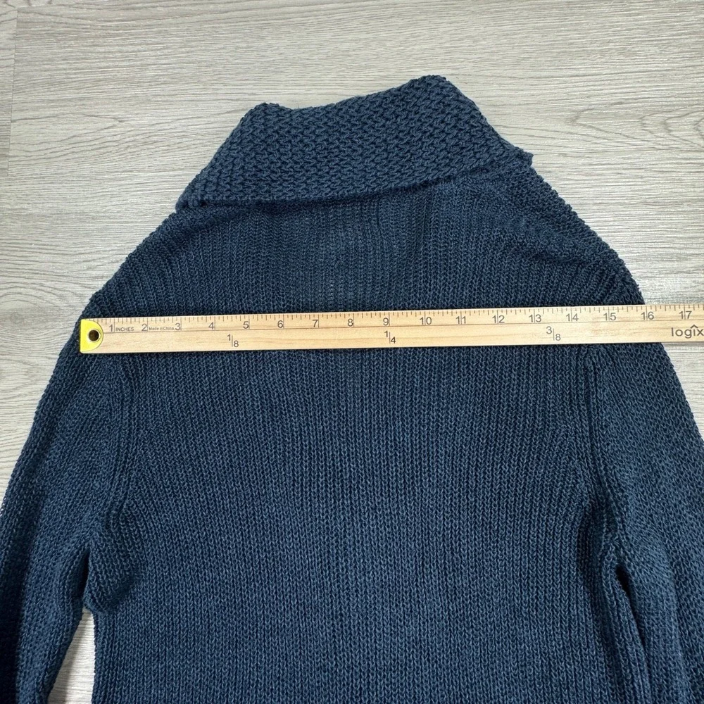 Denim & Supply Ralph Lauren Men's Cardigan Sweater Navy Blue Large Linen Blend